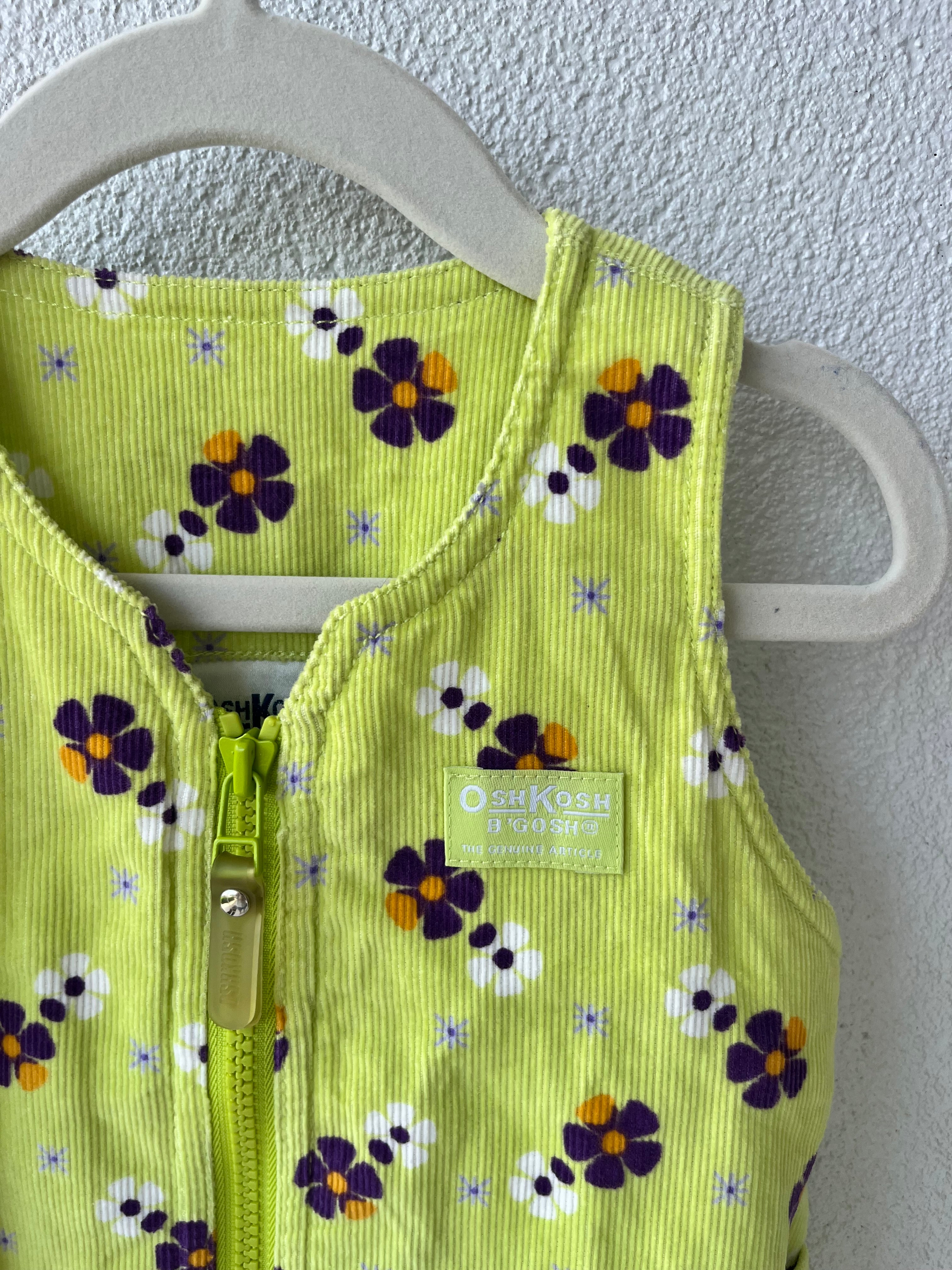 Oshkosh B'Gosh Floral Corduroy Pinafore