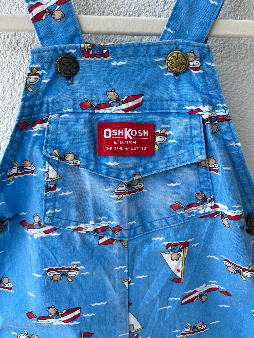 Oshkosh B'Gosh Boat Bears Bubble Shortalls