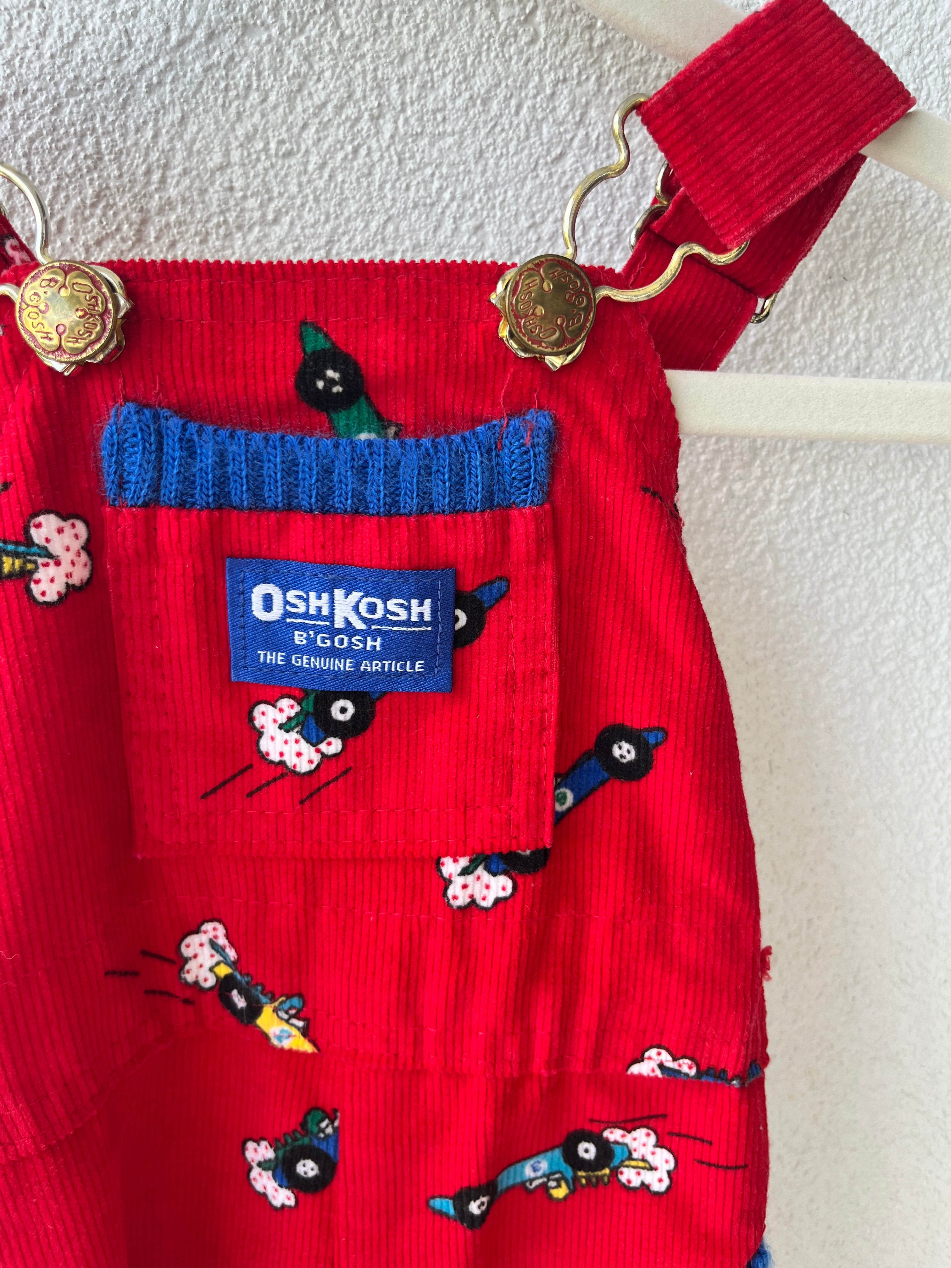 Oshkosh B'Gosh Red Race Car Overalls