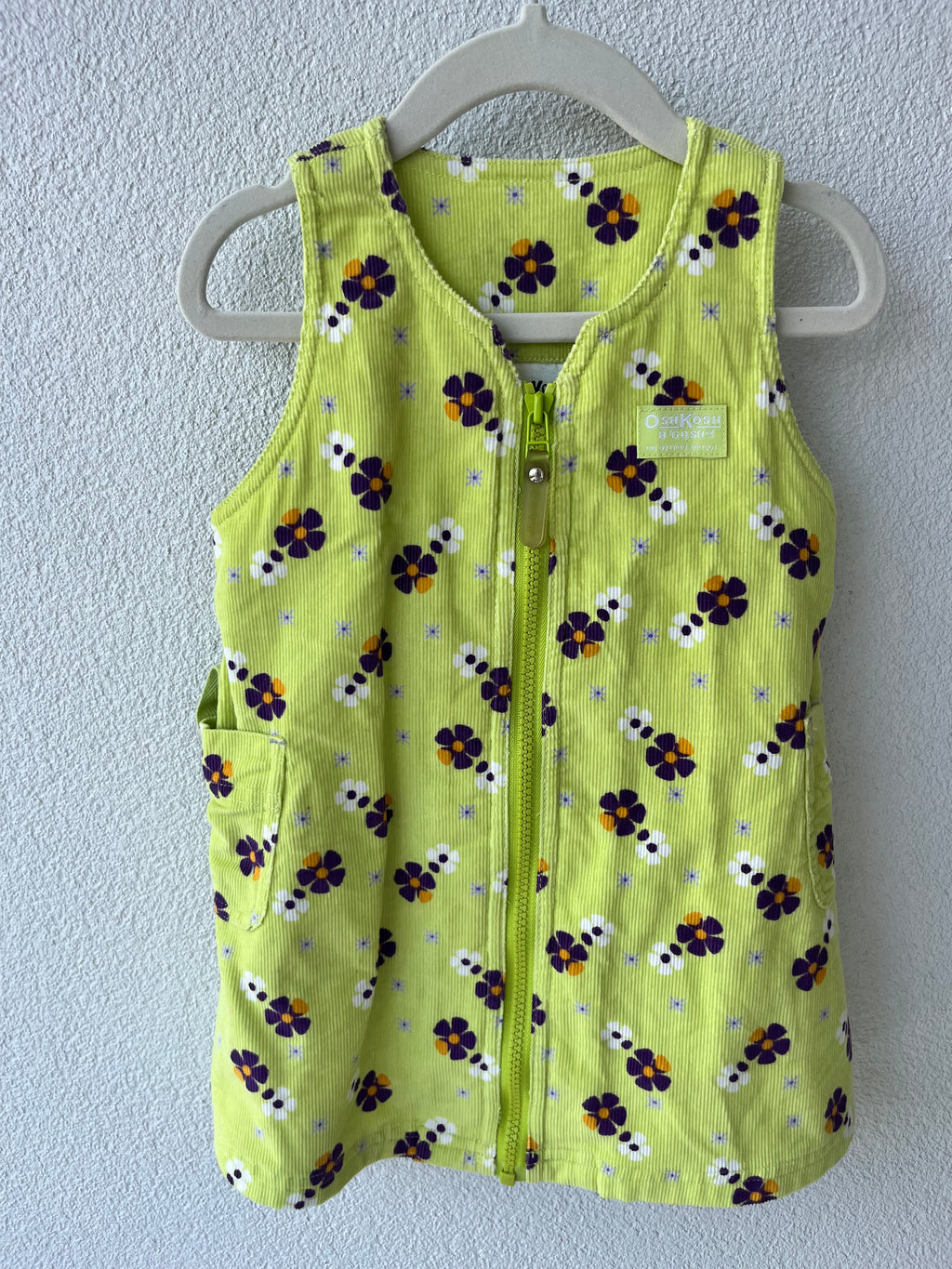 Oshkosh B'Gosh Floral Corduroy Pinafore