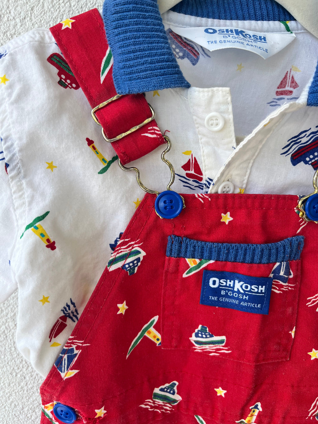 Oshkosh B'Gosh Sailboat Shortalls & Shirt