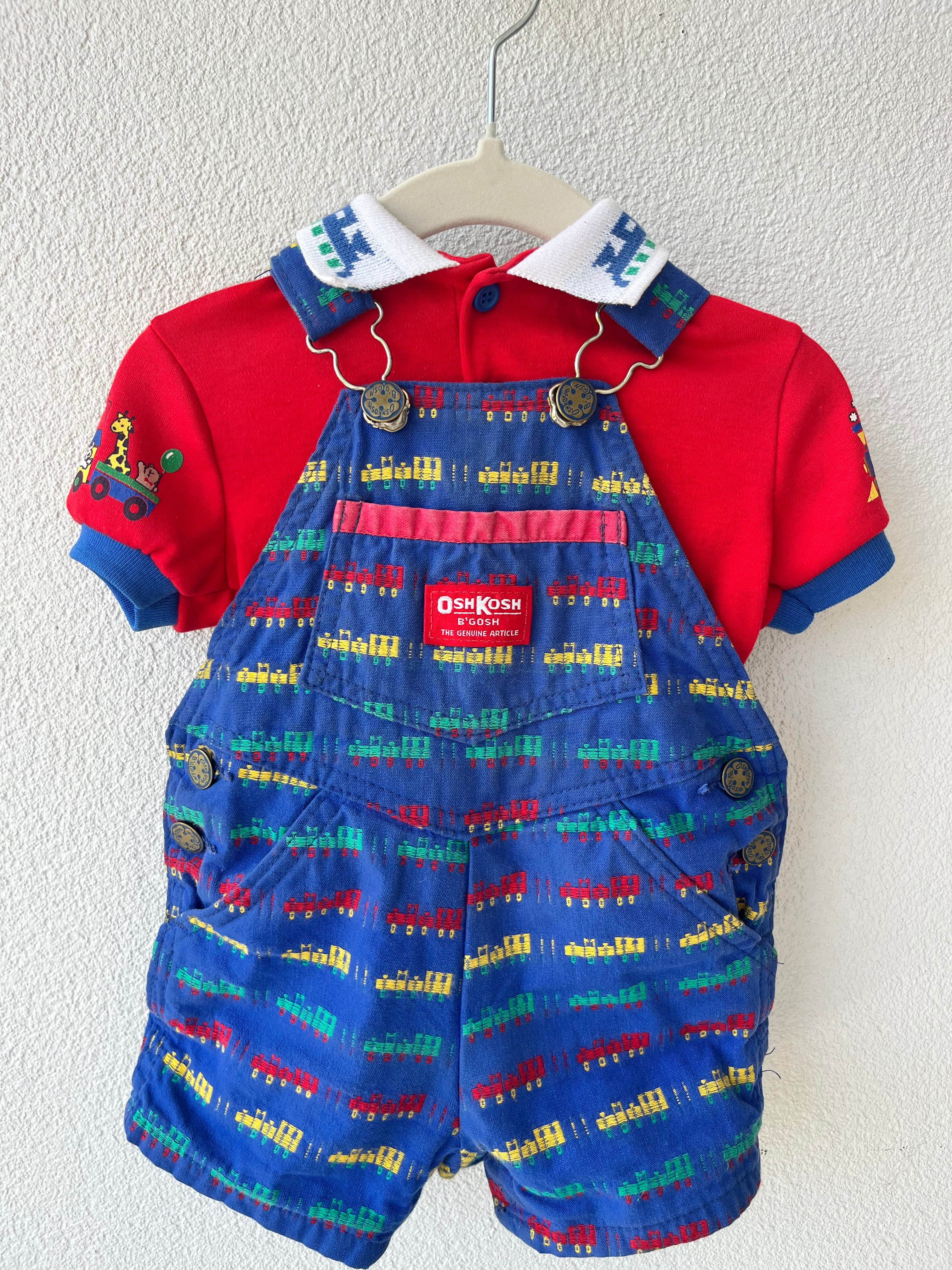 Oshkosh B'Gosh Train Overalls & Shirt