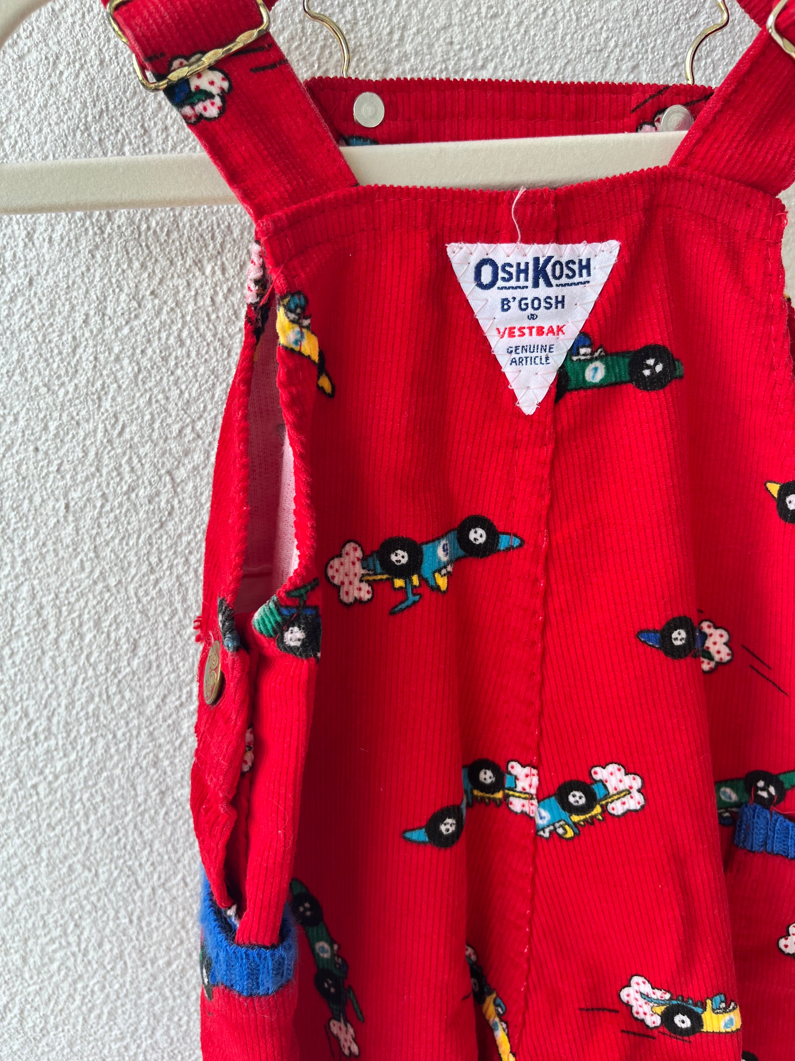 Oshkosh B'Gosh Red Race Car Overalls