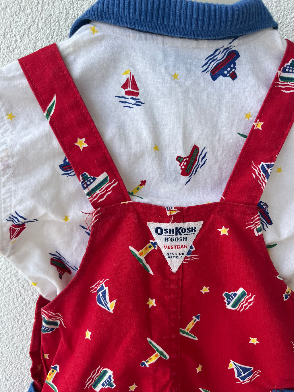 Oshkosh B'Gosh Sailboat Shortalls & Shirt