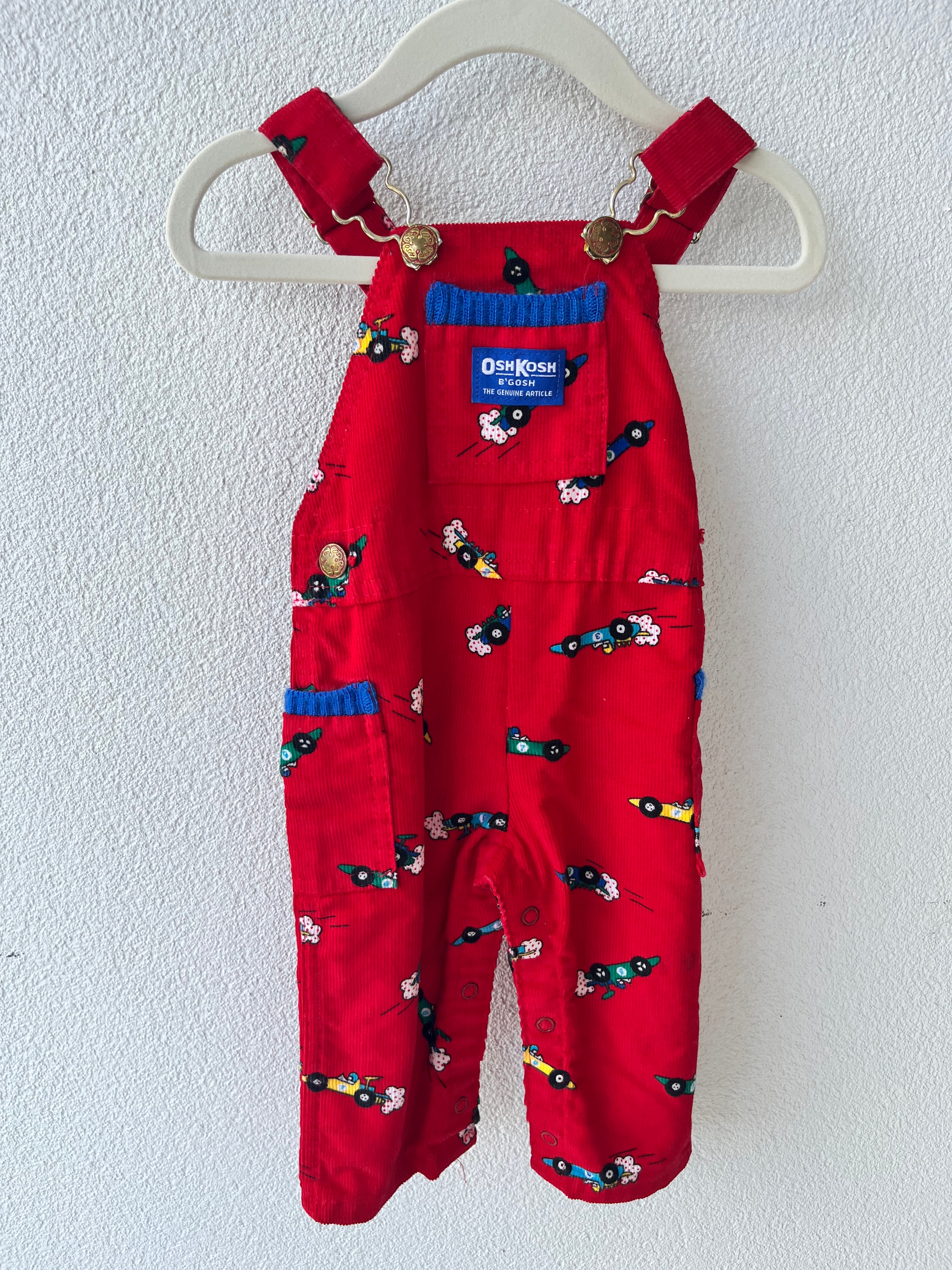 Oshkosh B'Gosh Red Race Car Overalls